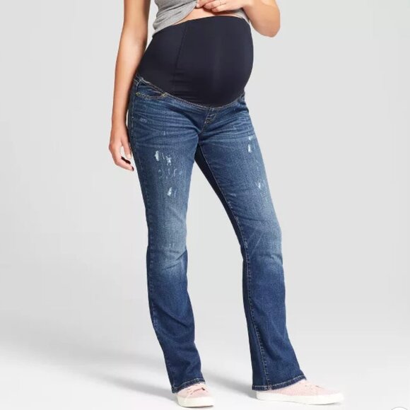 ISABEL MATERNITY distressed bootcut jeggings 0/25R - Picture 1 of 5